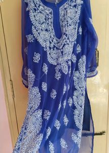 Blue Chikankari Kurta with Inner