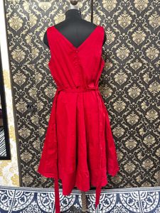 clearance sale Chic Red Sleeveless Fit &amp; Flare Dre