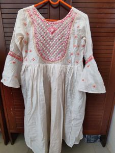 Embroidered Kurta with Mirror Work