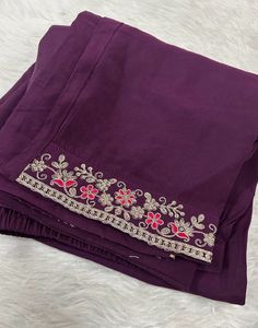 Embroidered Purple Kurta Set with Dupatta