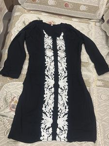 Embroidered Black Kurta co ord