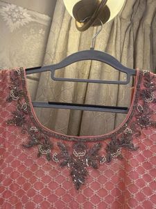 Elegant Pink Embellished Kurta and skirt