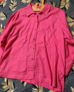 PINK BUTTON-DOWN TOP