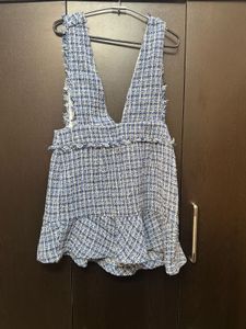 Zara Tweed Pinafore Dress