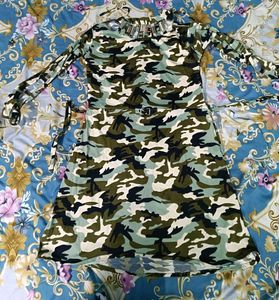 Stylish Camouflage Print Dress