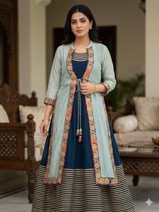 last price Beautiful Teal Kurti Set with Dupatta