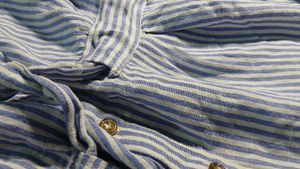 Blue &amp; White Striped Button-Up Top