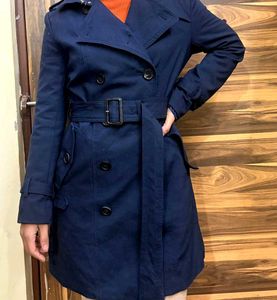 Navy Trench Coat - Stylish &amp; Classic
