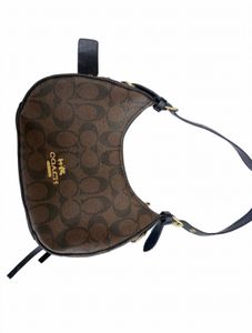 Coach Monogram Crescent Shoulder Bag