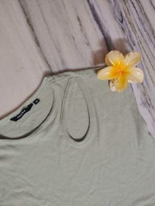 Cute Cutout Ribbed Tank Top