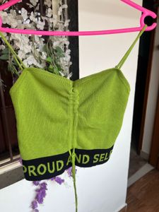 Green Crop Top