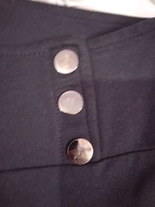Black Textured Cropped Pants