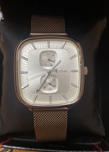Original Titan Elegant Gold Mesh Watch