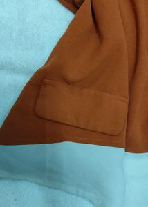 Women's Orange &amp; White Top