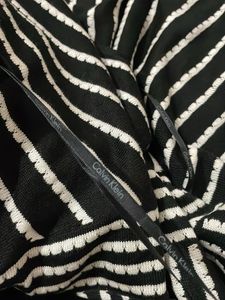 Calvin Klein Chic Striped Knit V-Neck Dress