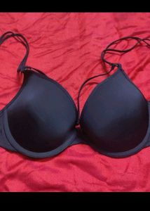 (H&amp;M) Stylish Black Microfiber Push-up Bra