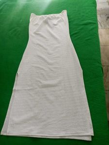 Elegant White Strapless Dress