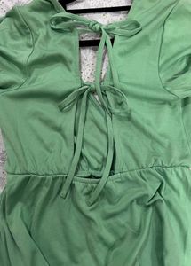 Forever 21 Green Wrap Mini Dress (New With Ta