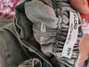 Stylish Gray baggy Jeans and sand beige cargo jean