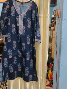 Navy Blue Printed pant dupatta set