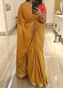 Elegant mustard Saree