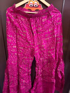 Rani Pink Shell Work Sharara suit