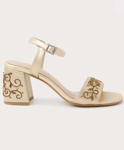 Embellished Block Heel Sandals