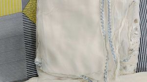 Off White Cream Shade Unstitched Suit