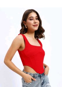 Chic Red Corset Top