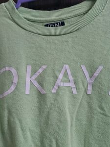 Lime Green 'OKAY!' Graphic Sweatshirt