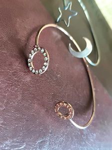 Celestial Moon &amp; Star Bracelet Set- anti tarnish