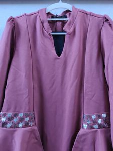 AAGURI BRAND -Peplum Dress with Sequins