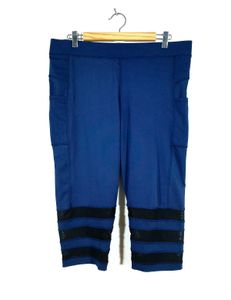 Navy Blue Active Wear Capri For Women's