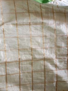 Elegant White &amp; Gold Checkered Saree