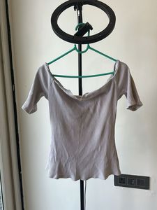 Ribbed Off-Shoulder Top