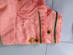 Lehnga Style Saree With Stitched Blouse