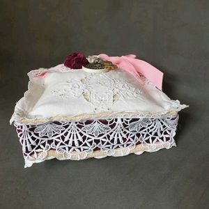 Vintage Lace &amp; Floral Tote Bag