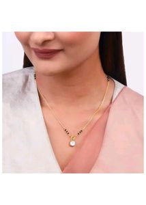 Elegant Gold Mangalsutra with Diamond Pendant