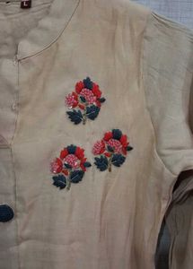 ELEGANT BEIGE EMBROIDERED KURTA SET WITH DUPATTA
