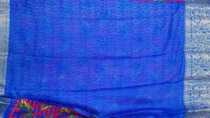 Pink And Blue New Saree