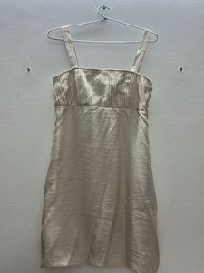 Sleek Beige Mini Dress