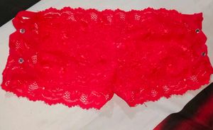 sexy Red Lace Lingerie Nightgown With Panty Set