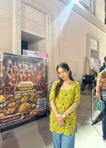 Stylish Yellow Printed Kurta
