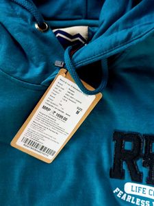 Teal Hoodie with "Fearless Rider" Print