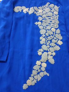 Blue Embroidered Kurta