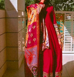 Elegant Red Ethnic Gown