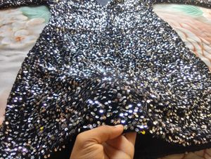 Sparkling Black Sequin Mini Dress