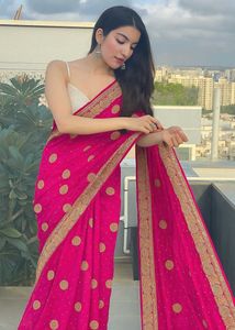 New stunning hot pink saree 🌸