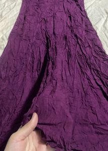 Elegant Purple Maxi Dress with 2 Spilt