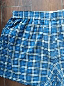 Classic Blue Plaid Boxer Shorts XL